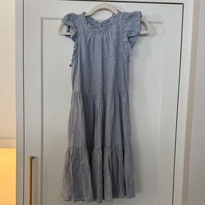 Elegant Blue Ruffled Mini Dress